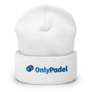 OnlyPadel Cuffed Beanie (white / black)